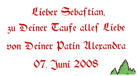 Taufspruch als Widmung